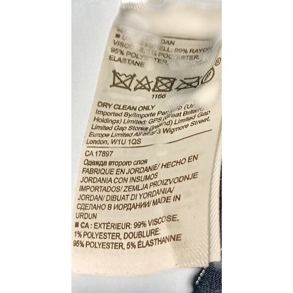 Banana Republic Navy Pinstripe Pants Avery Fit Size 2 Slim Straight Career - Picture 15 of 16